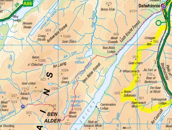 Beinn Bheoil and Ben Alder route