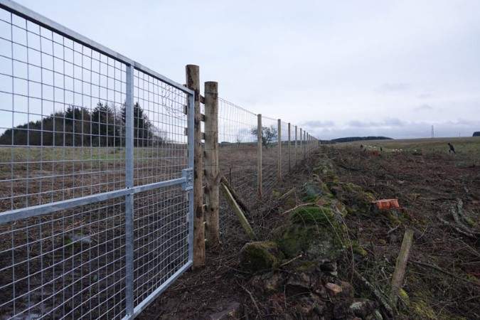 New fence/gate beside the falls.
