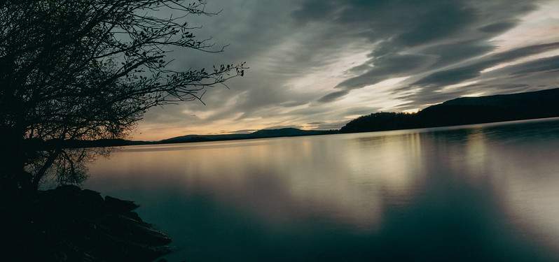Sunset/dusk on Loch Lomond 