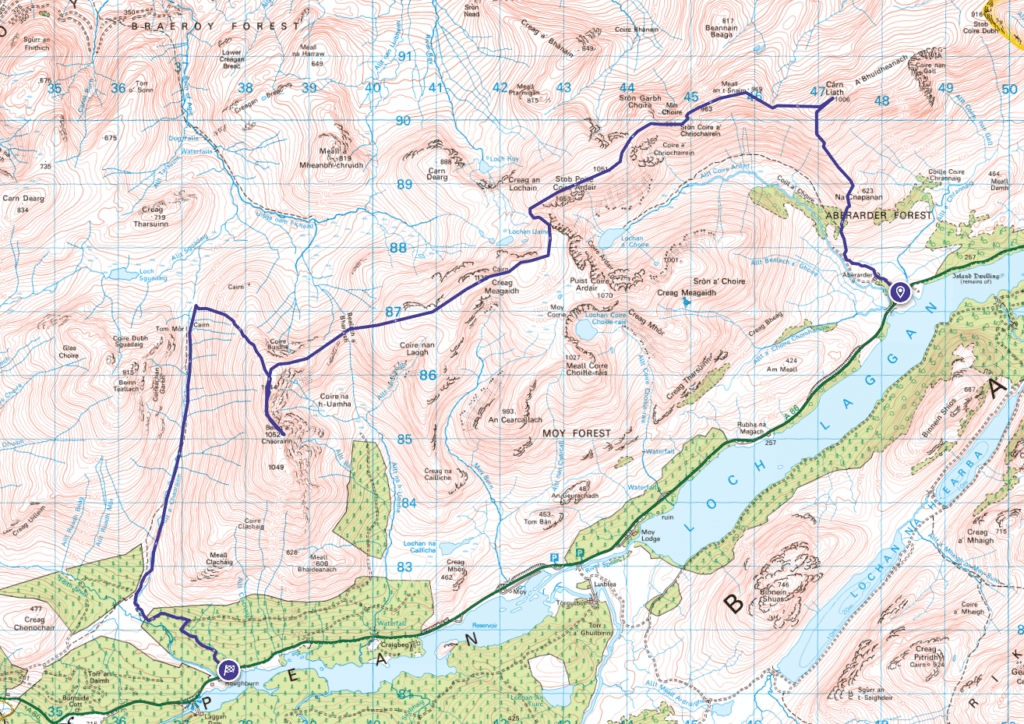 Click to open route in OS maps